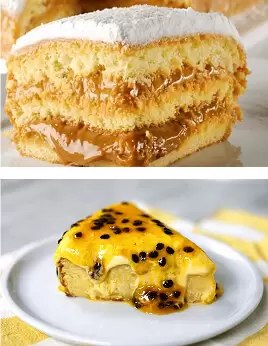 Bolo com brigadeiro e fubá